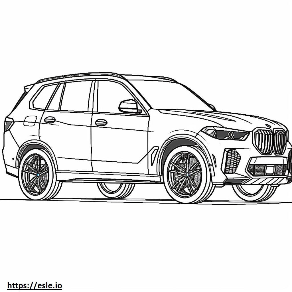 Coloriage BMW X5 M Compétition 2025 à imprimer