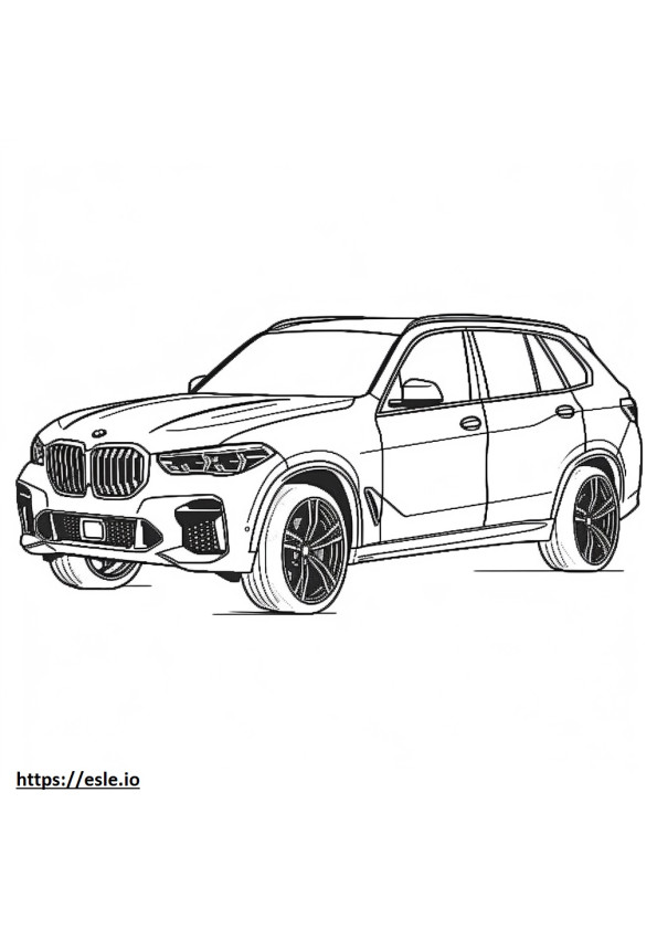 Kompetisi BMW X5 M 2025 gambar mewarnai