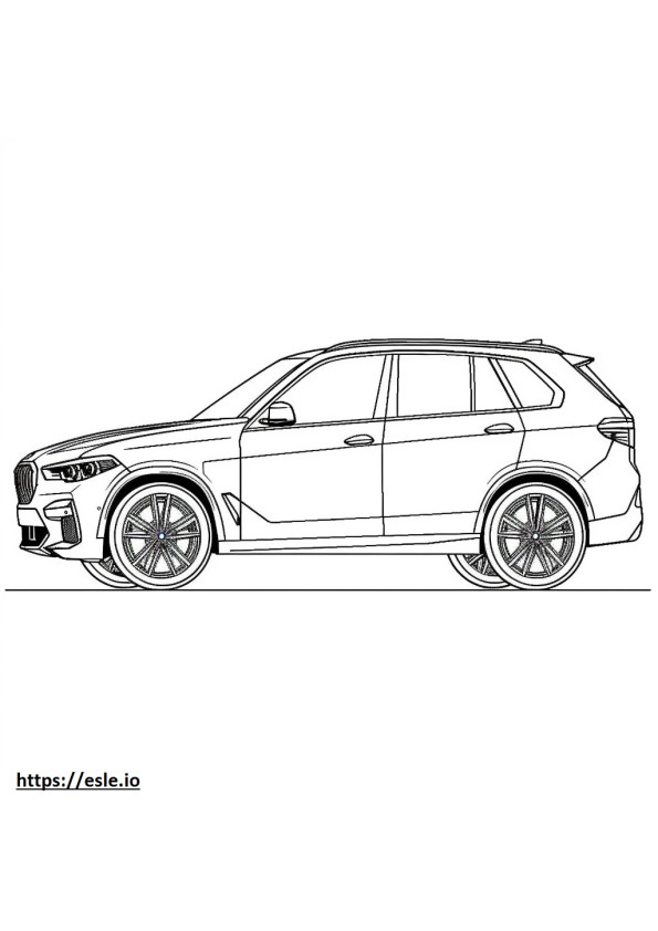 BMW X5 M Competición 2025 para colorear e imprimir