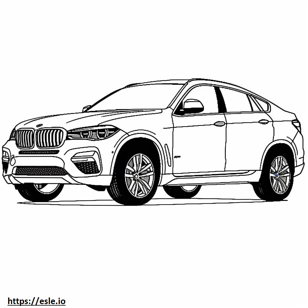 BMW X6 xDrive40i 2025 ぬりえ - 塗り絵
