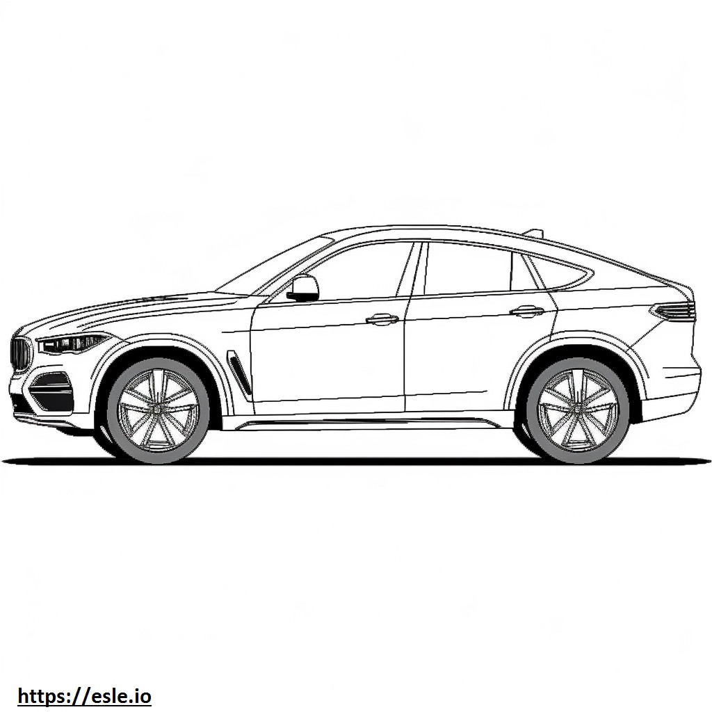 BMW X6 xDrive40i 2025 coloring page
