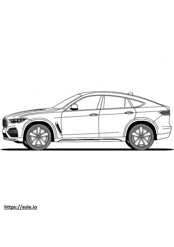 BMW X6 xDrive40i 2025 coloring page