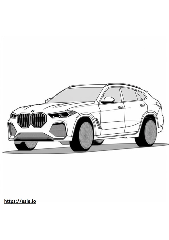 BMW X6 M Competition 2025 coloring page