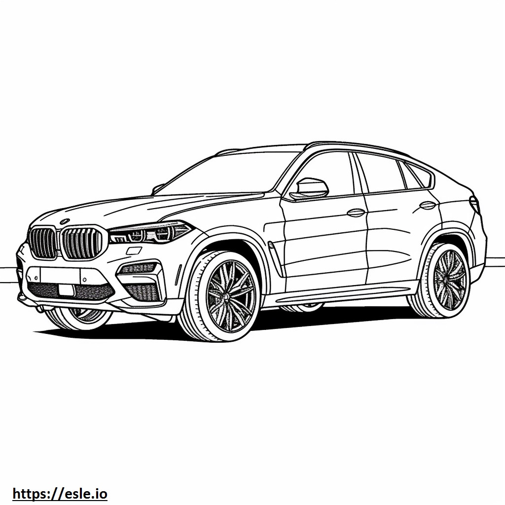 Kompetisi BMW X6 M 2025 gambar mewarnai