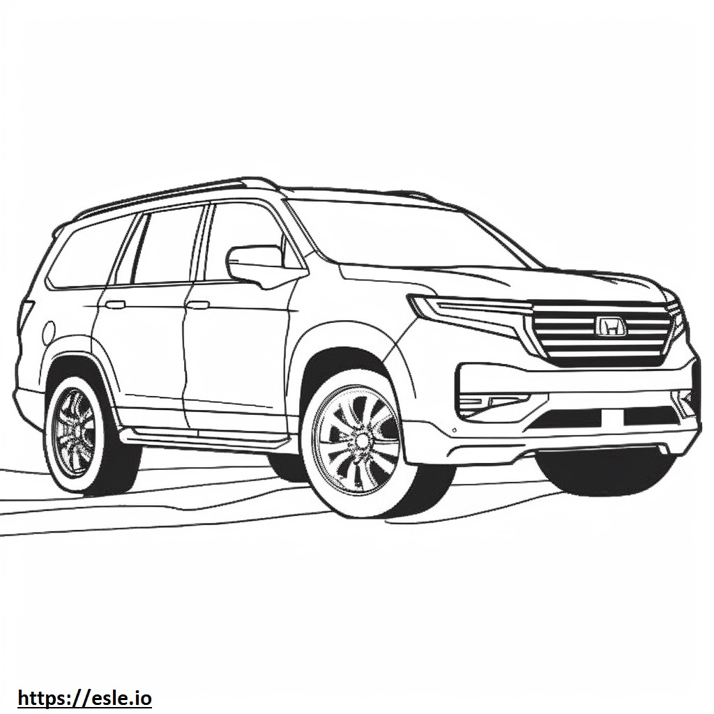 Honda Pilot AWD TrailSport 2025 coloring page
