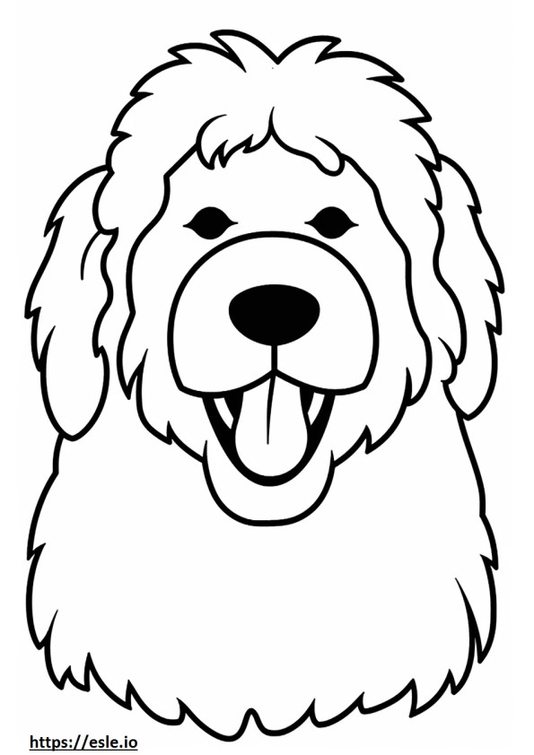 Emoji senyum Anjing Bolognese gambar mewarnai