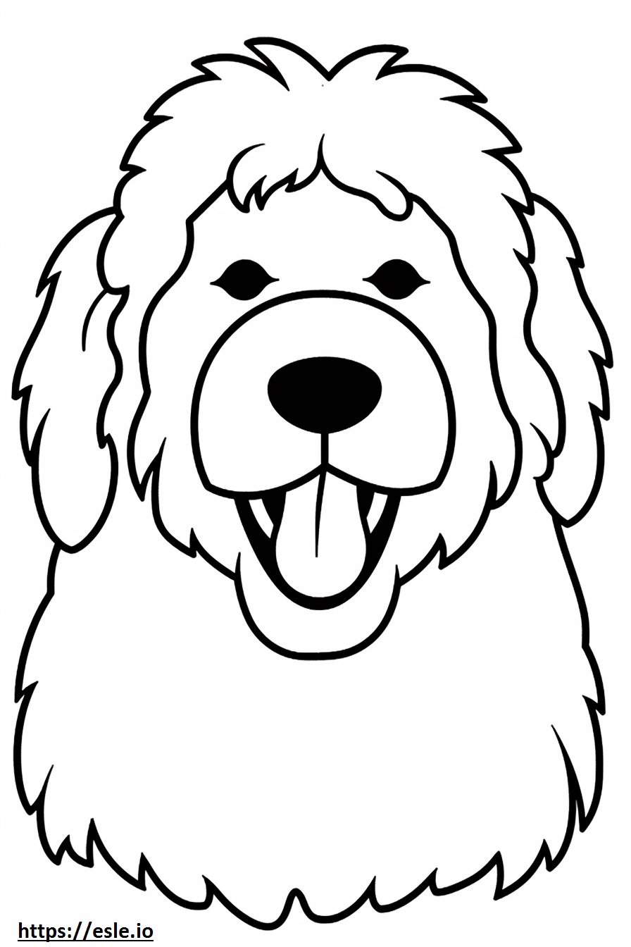 Bolognese Dog smile emoji coloring page for kids