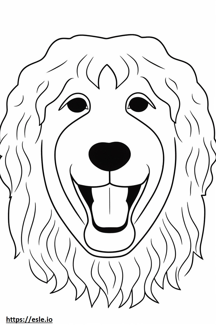 ボロネーゼ犬の笑顔の絵文字 ぬりえ - 塗り絵