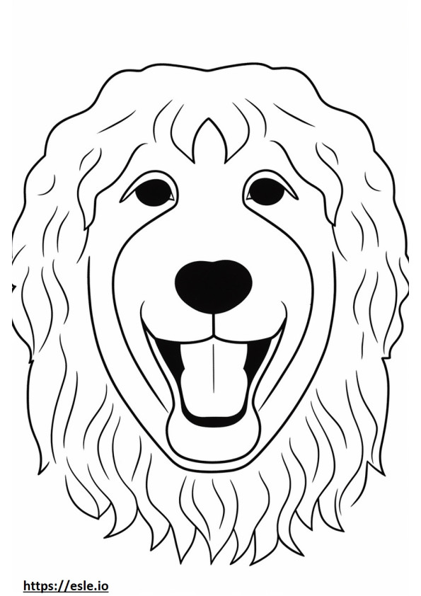 Bolognese hond glimlach emoji kleurplaat