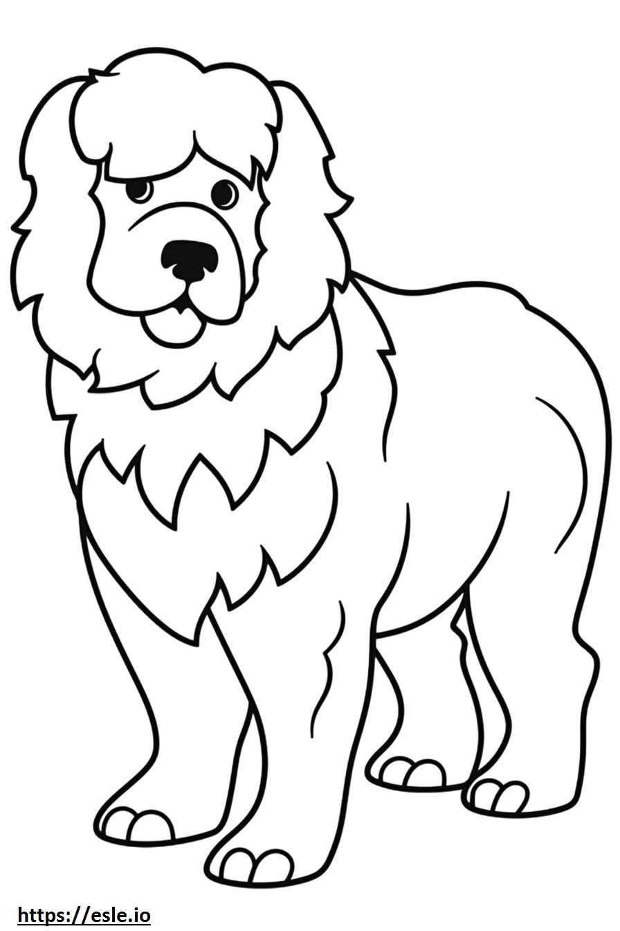 Bolognese hond Kawaii kleurplaat kleurplaat