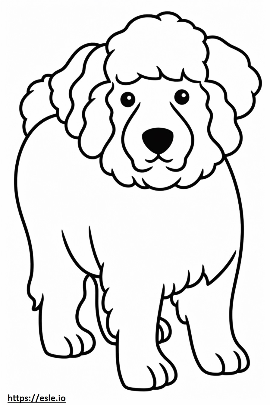 Bolognese Dog Kawaii coloring page