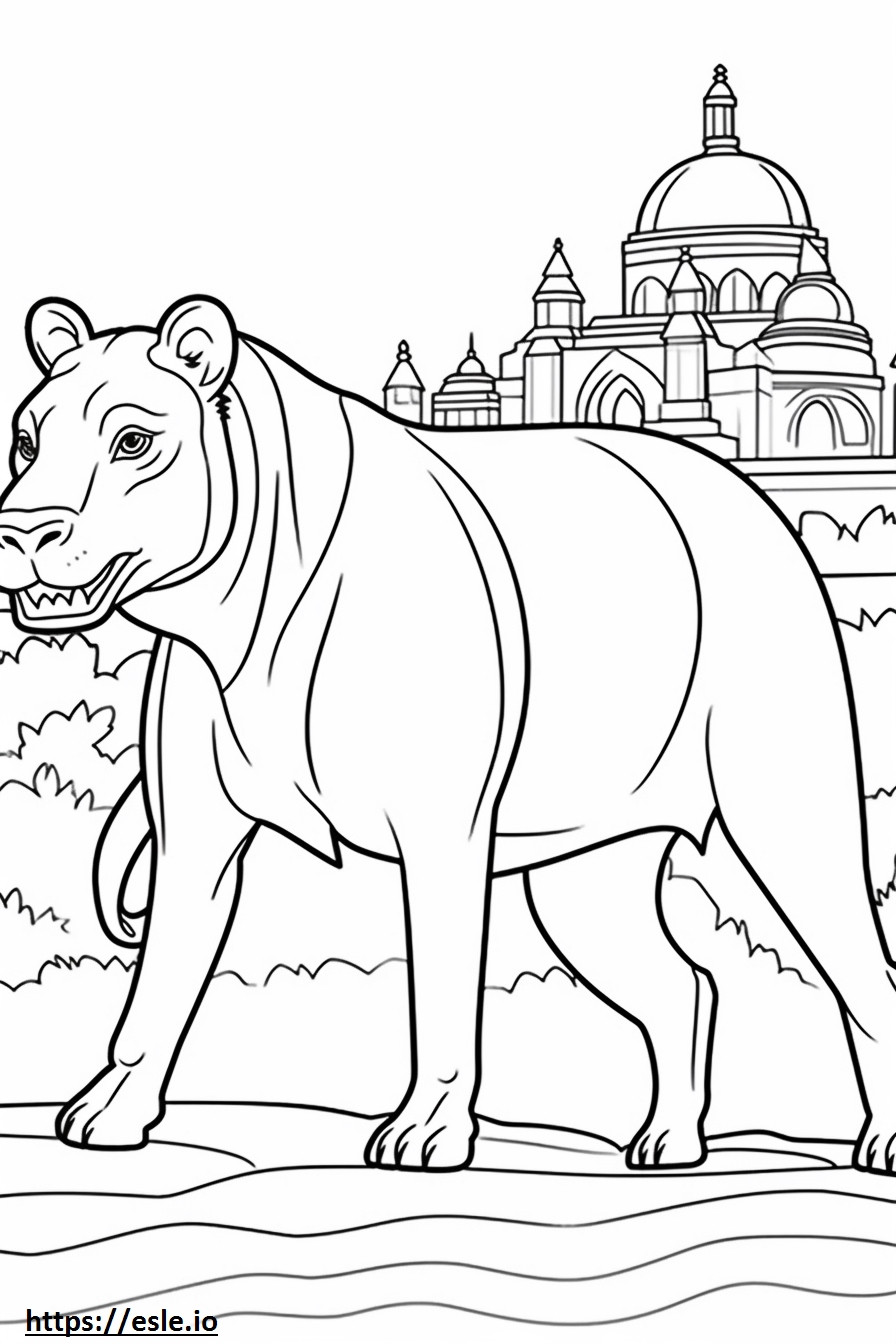 Desenho animado de Bombaim para colorir