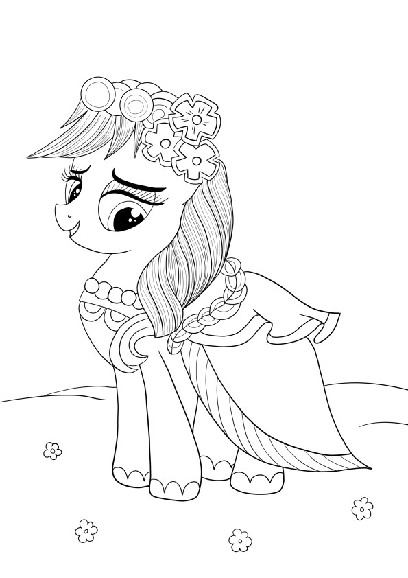 My Little Pony Applejack free to print and color images for kids