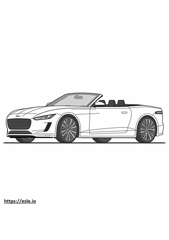 Jaguar F-Type R AWD Convertible 2024 coloring page