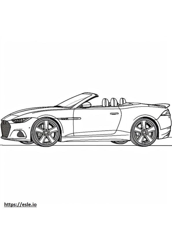 Jaguar F-Type R AWD Conversível 2024 para colorir