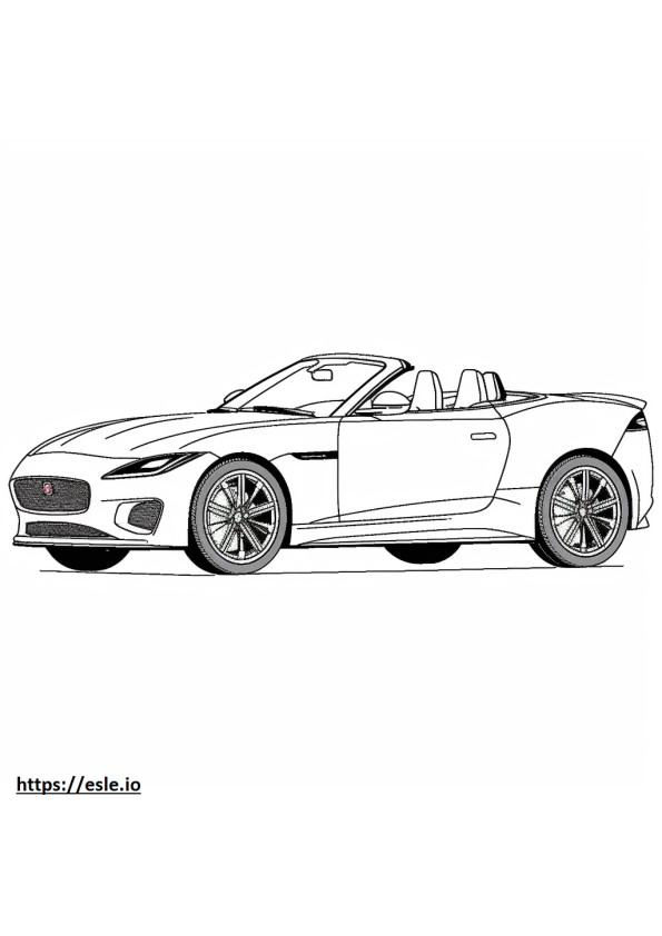 Jaguar F-Type R AWD Convertible 2024 coloring page