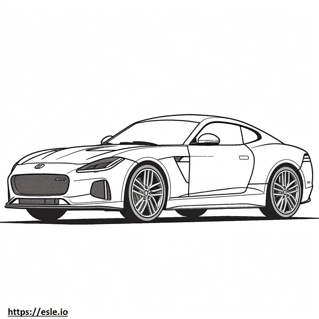 Jaguar F-Type P450 AWD R-Dynamic Coupe 2024 coloring page
