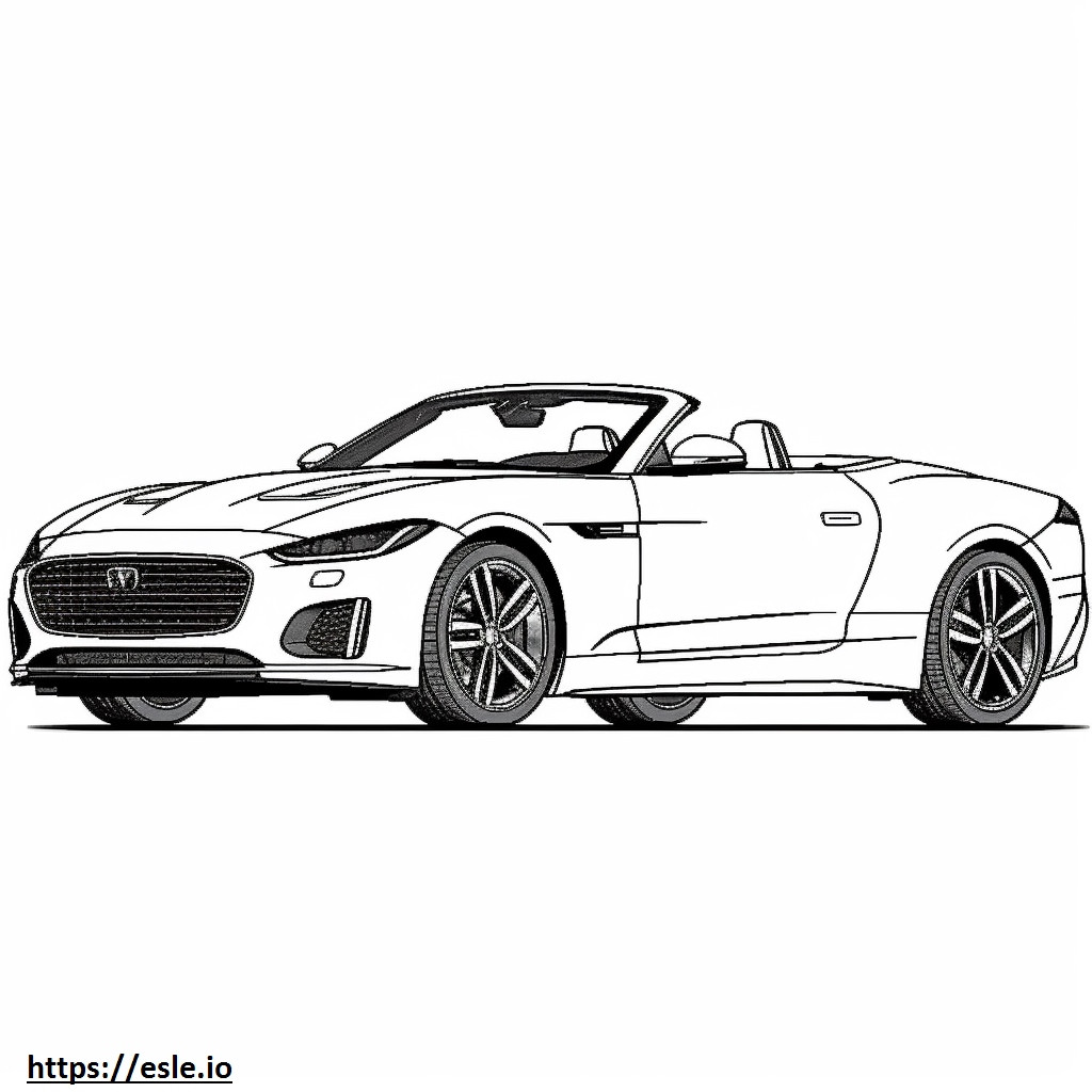 Jaguar F-Type P450 AWD R-Dynamic Convertible 2024 coloring page