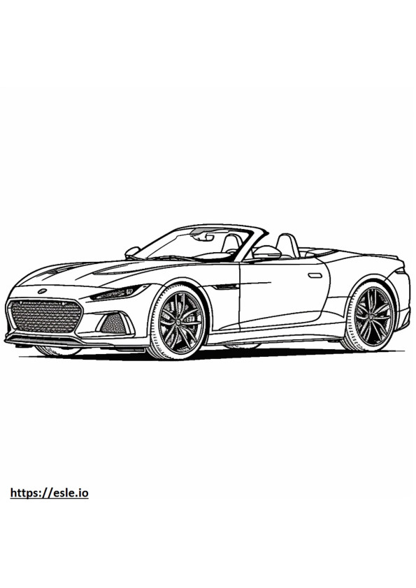 Jaguar F-Type P450 AWD R-Dynamic Convertible 2024 coloring page
