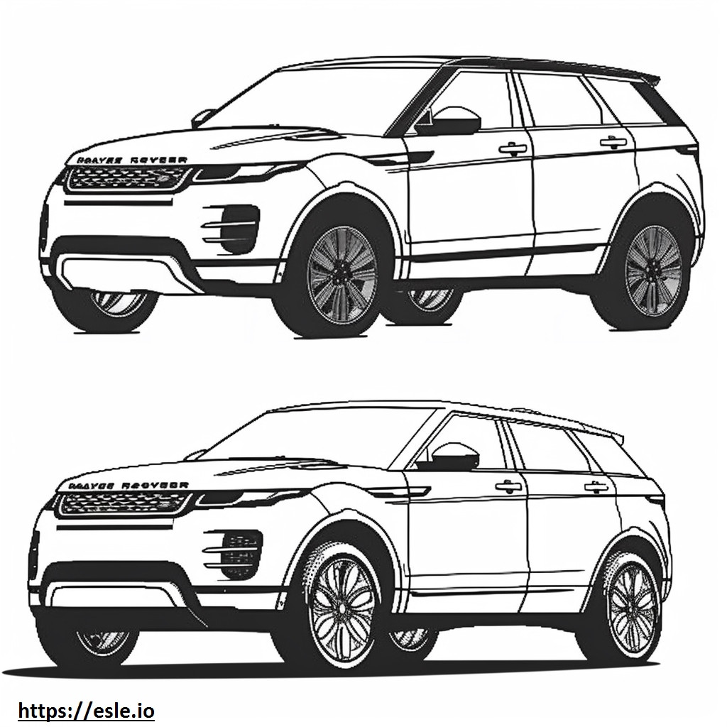 Land Rover Range Rover Evoque 2024 gambar mewarnai