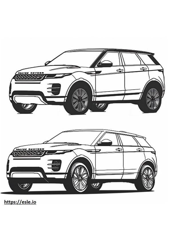 Land Rover Range Rover Evoque 2024 para colorear e imprimir