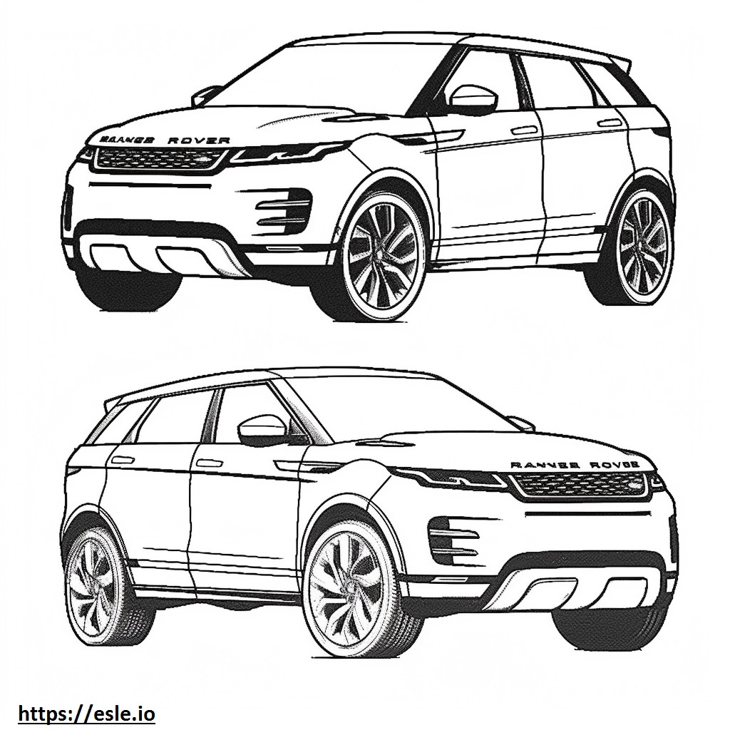 Land Rover Range Rover Evoque 2024 gambar mewarnai