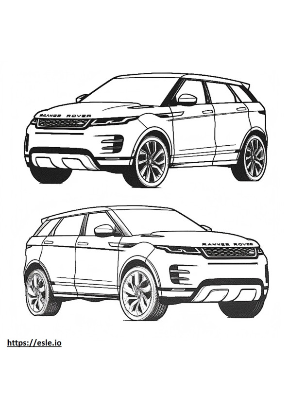 Land Rover Range Rover Evoque 2024 para colorear e imprimir