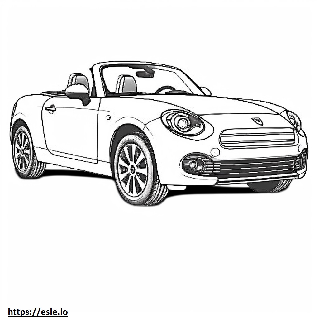 MINI Cooper S Convertible 2024 coloring page