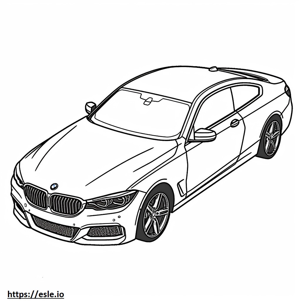 BMW 430i Coupé 2024 kleurplaat kleurplaat