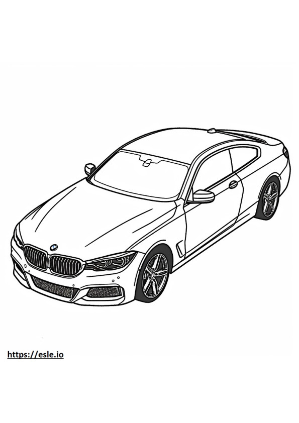 BMW 430i Coupé 2024 para colorear e imprimir