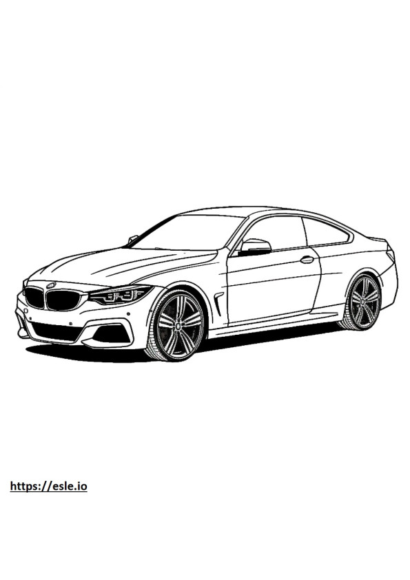 Coloriage BMW 430i Coupé 2024 à imprimer