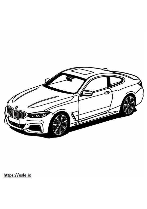 BMW 430i xDrive Coupé 2024 ausmalbild