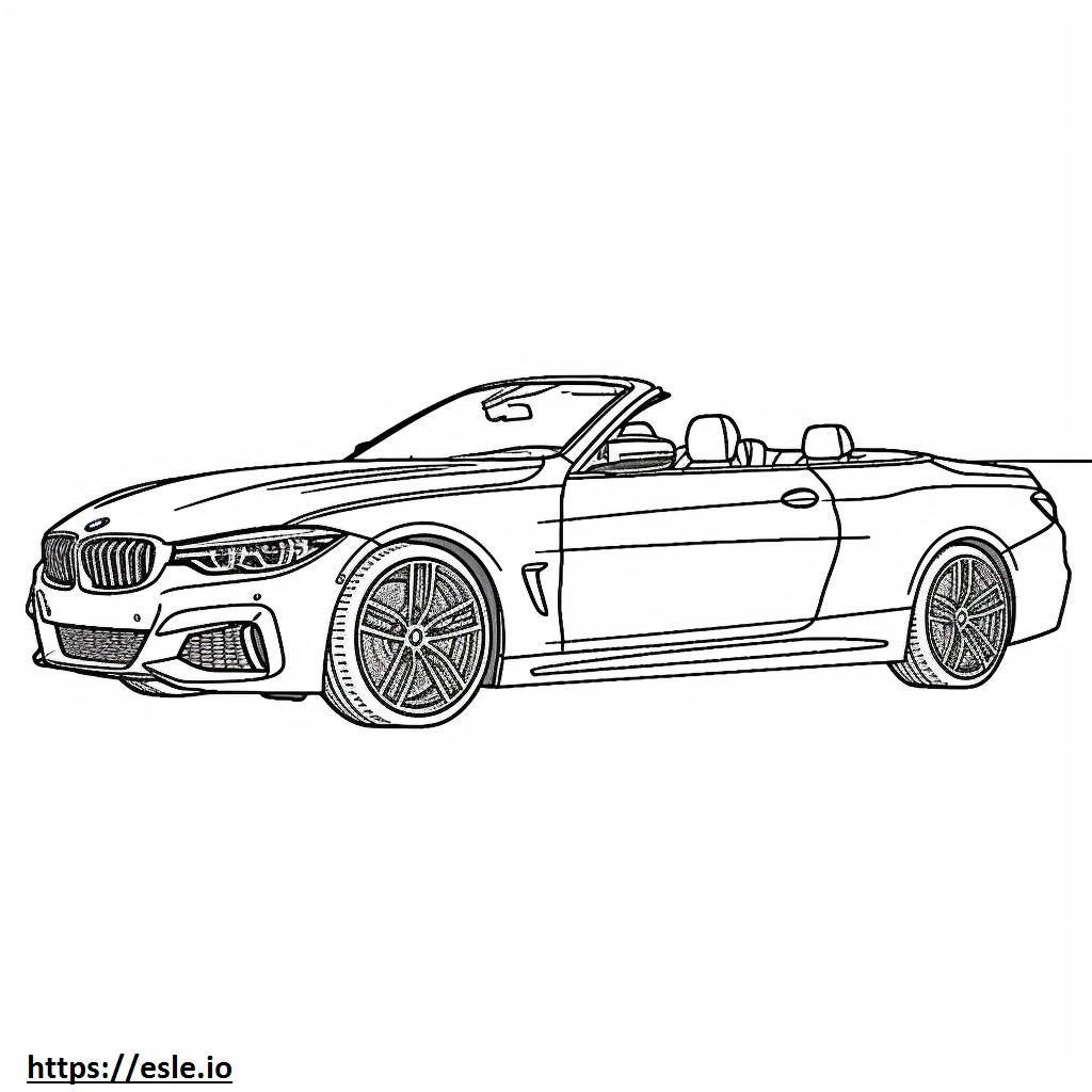 BMW 430i Descapotable 2024 para colorear e imprimir