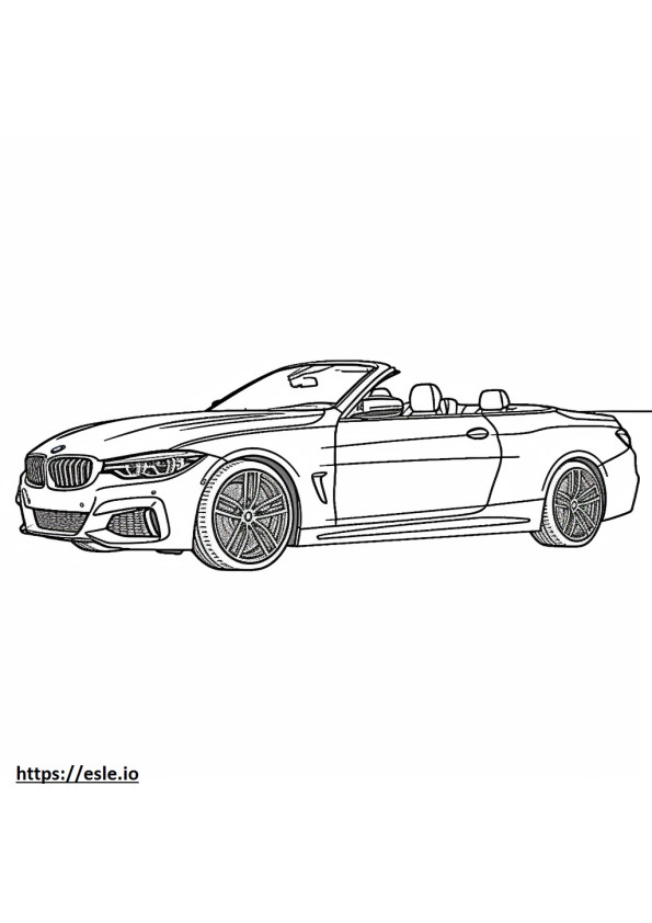 BMW 430i Cabrio 2024 ausmalbild