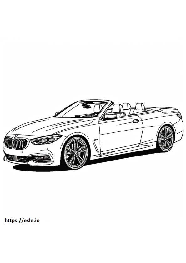 BMW 430i Cabrio 2024 ausmalbild