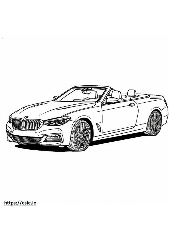 BMW 430i Convertible 2024 coloring page