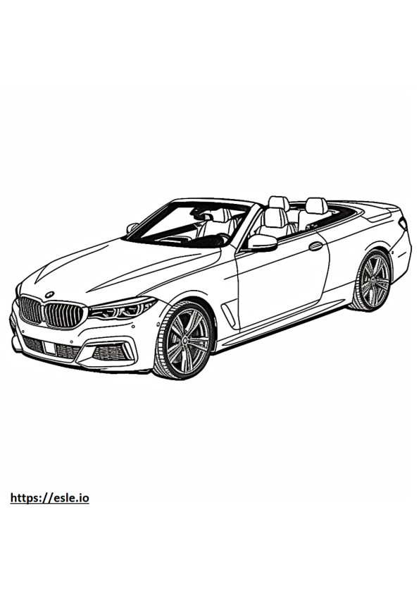 BMW 430i コンバーチブル 2024 ぬりえ - 塗り絵