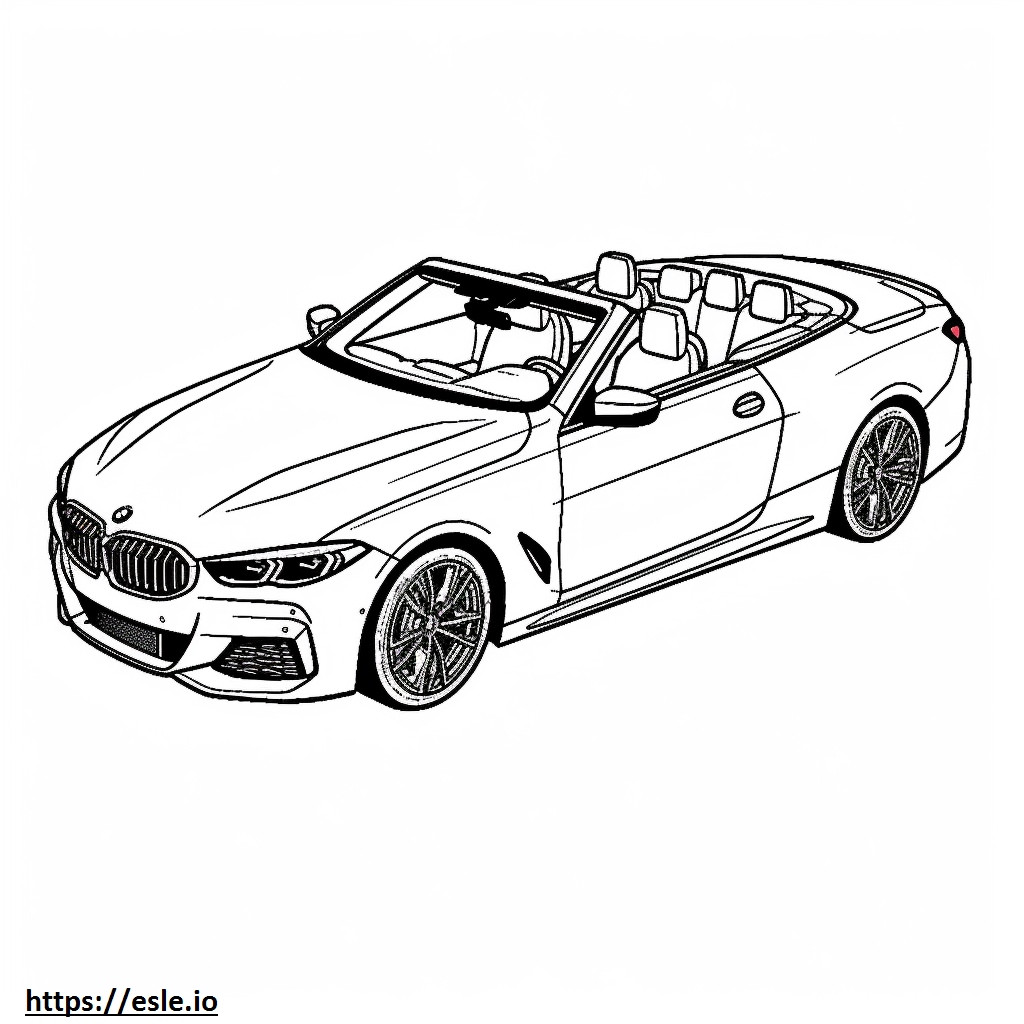 BMW 430i xDrive Cabrio 2024 para colorear e imprimir