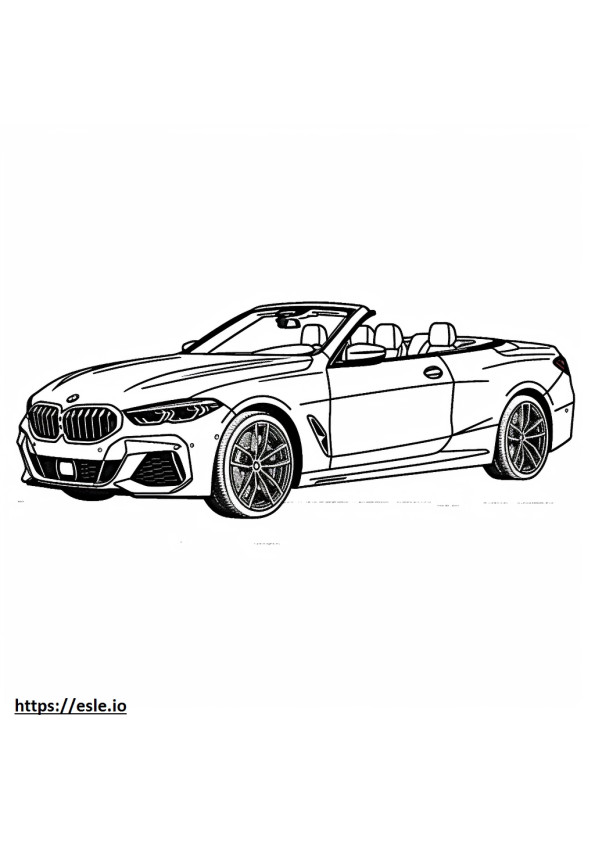 BMW 430i xDrive コンバーチブル 2024 ぬりえ - 塗り絵