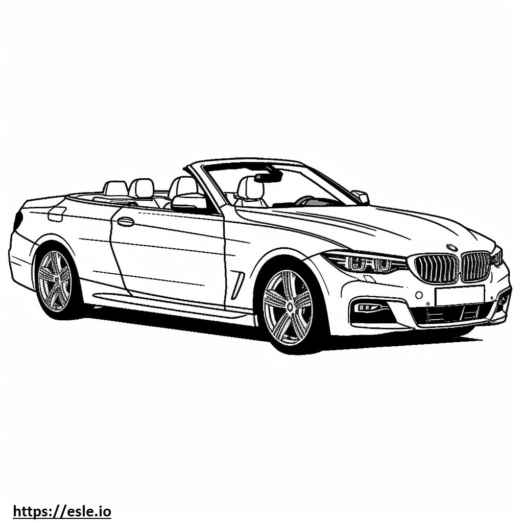 BMW 430i xDrive Convertible 2024 coloring page