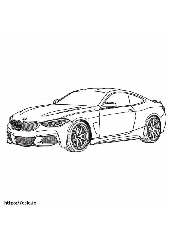 BMW M4 クーペ 2024 ぬりえ - 塗り絵
