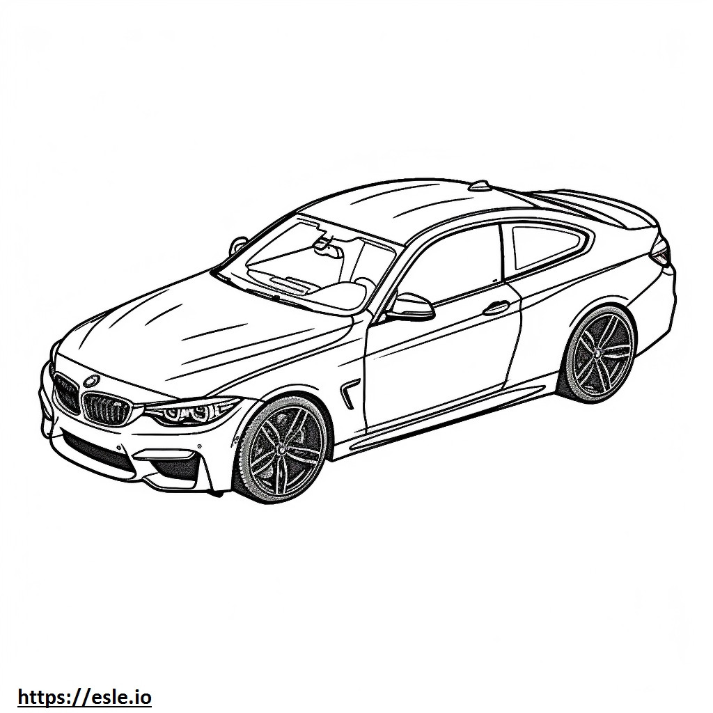 BMW M4 Coupé 2024 kleurplaat kleurplaat