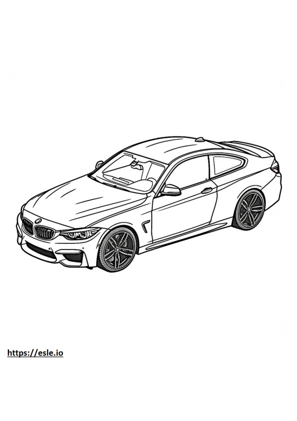 Coloriage BMW M4 Coupé 2024 à imprimer
