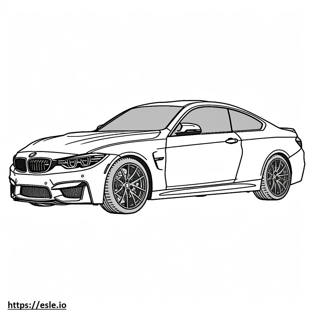 BMW M4 Competition Coupe 2024 coloring page