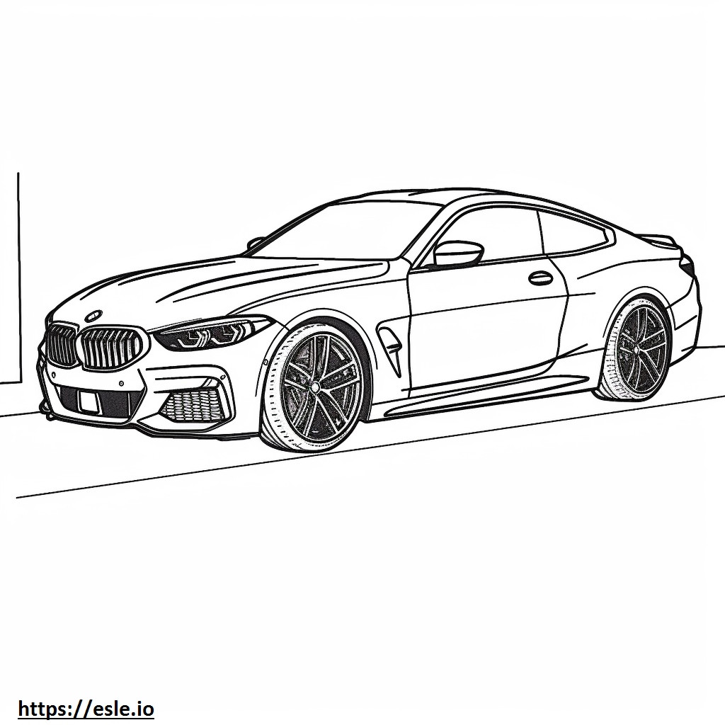 BMW M4 Competitiecoupé 2024 kleurplaat kleurplaat