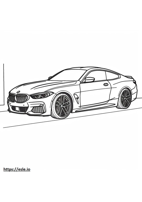 BMW M4 Competitiecoupé 2024 kleurplaat