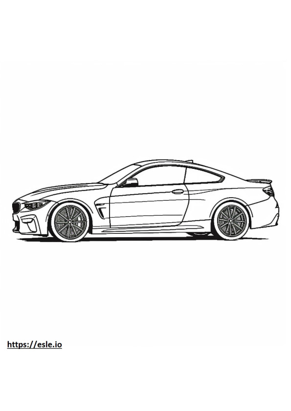 Kompetisi BMW M4 Coupe 2024 gambar mewarnai