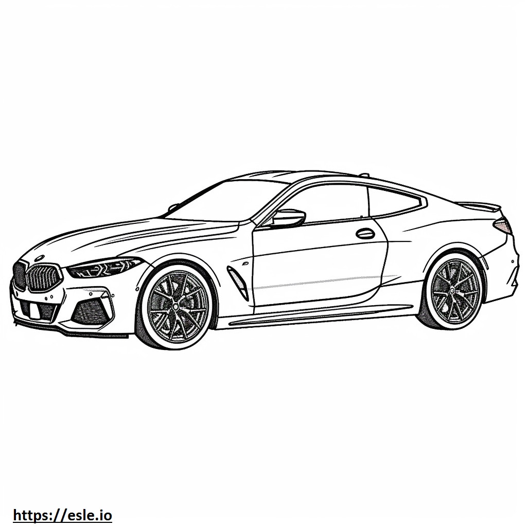 BMW M4 Competition M xDrive Coupe 2024 coloring page