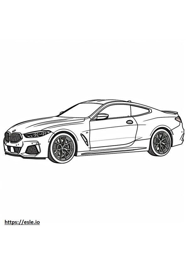 BMW M4 Kompetisi M xDrive Coupe 2024 gambar mewarnai