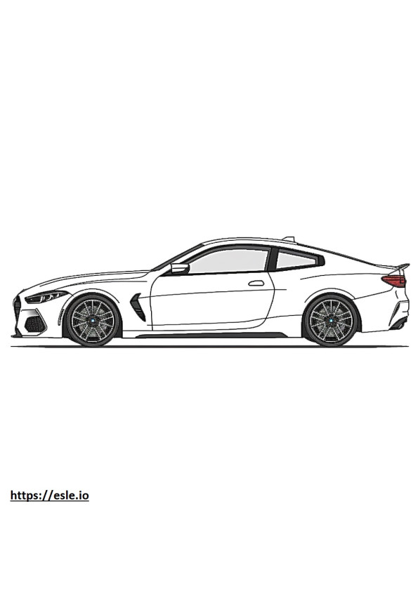 BMW M4 コンペティション M xDrive クーペ 2024 ぬりえ - 塗り絵